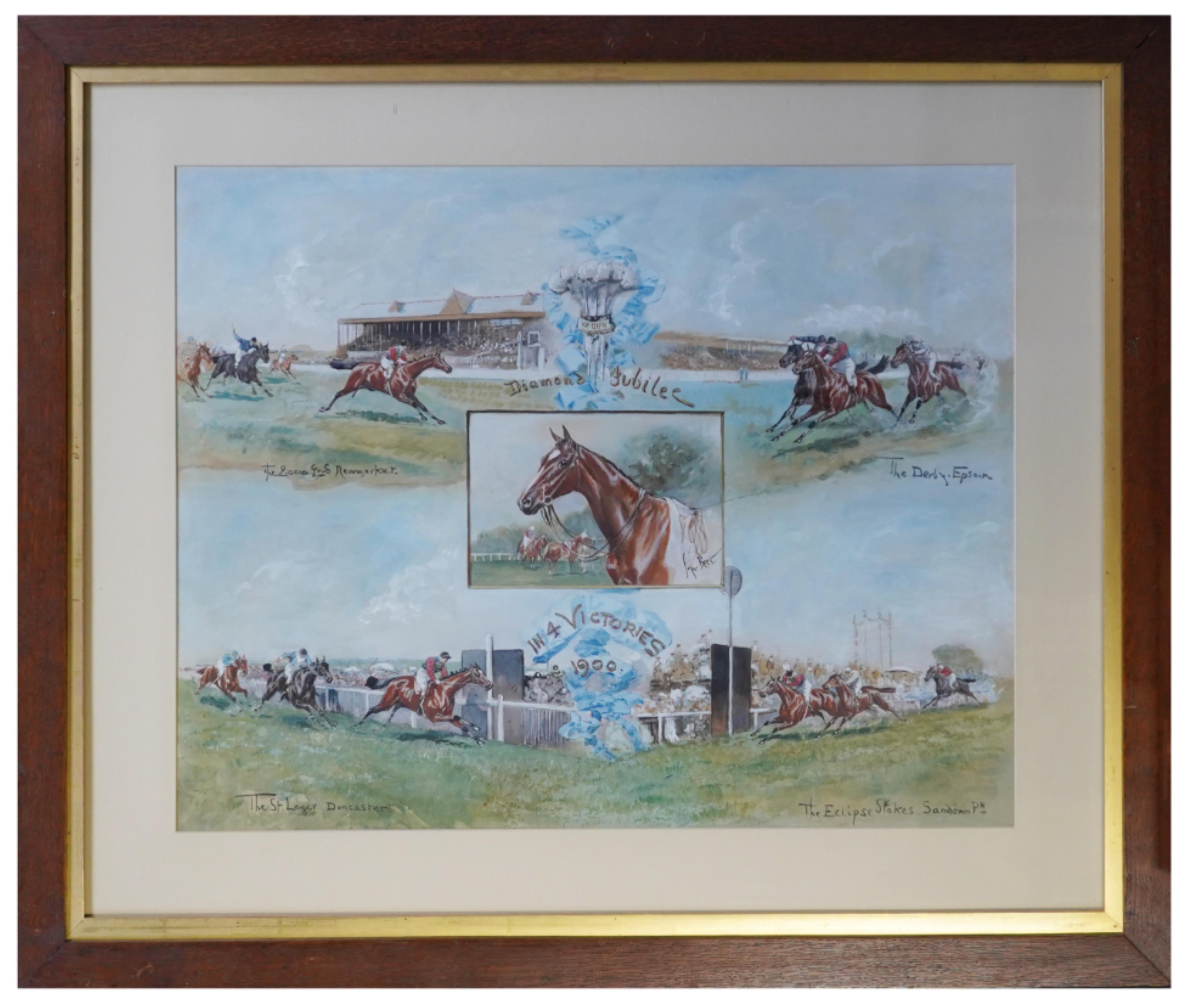 John Beer, (1860-1930), 'Diamond Jubilee - In 4 Victories, 1900'